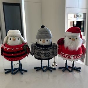 2022 Target Wondershop Christmas Holiday Bird Figurine Bundle of 3